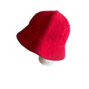 Red Wool Blend Bucket Hat